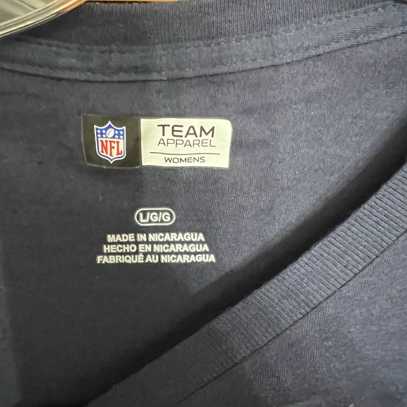 Chicago Bears NFL team Apparel women’s long sleeves Tee Sz L Navy Blue - Picture 8 of 9